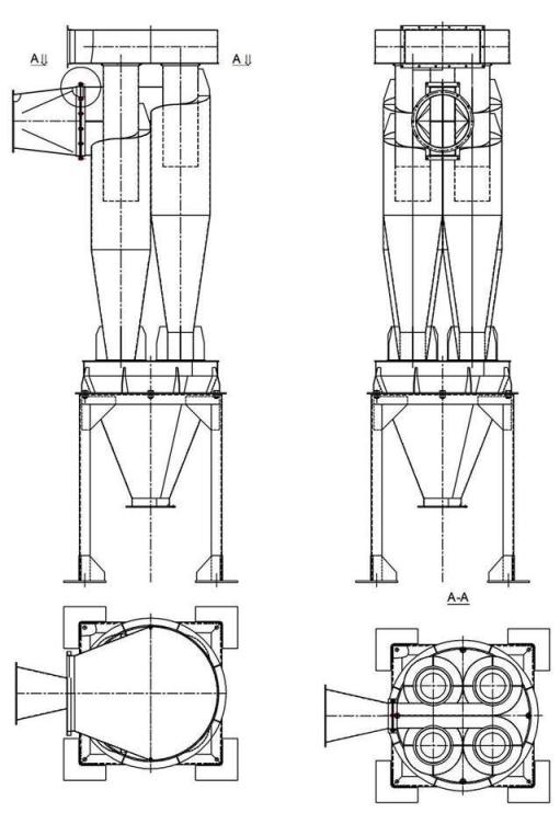 чертеж циклона У21-ББЦ в Прокопьевске